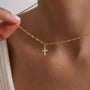 Celeste Mini Cross Necklace