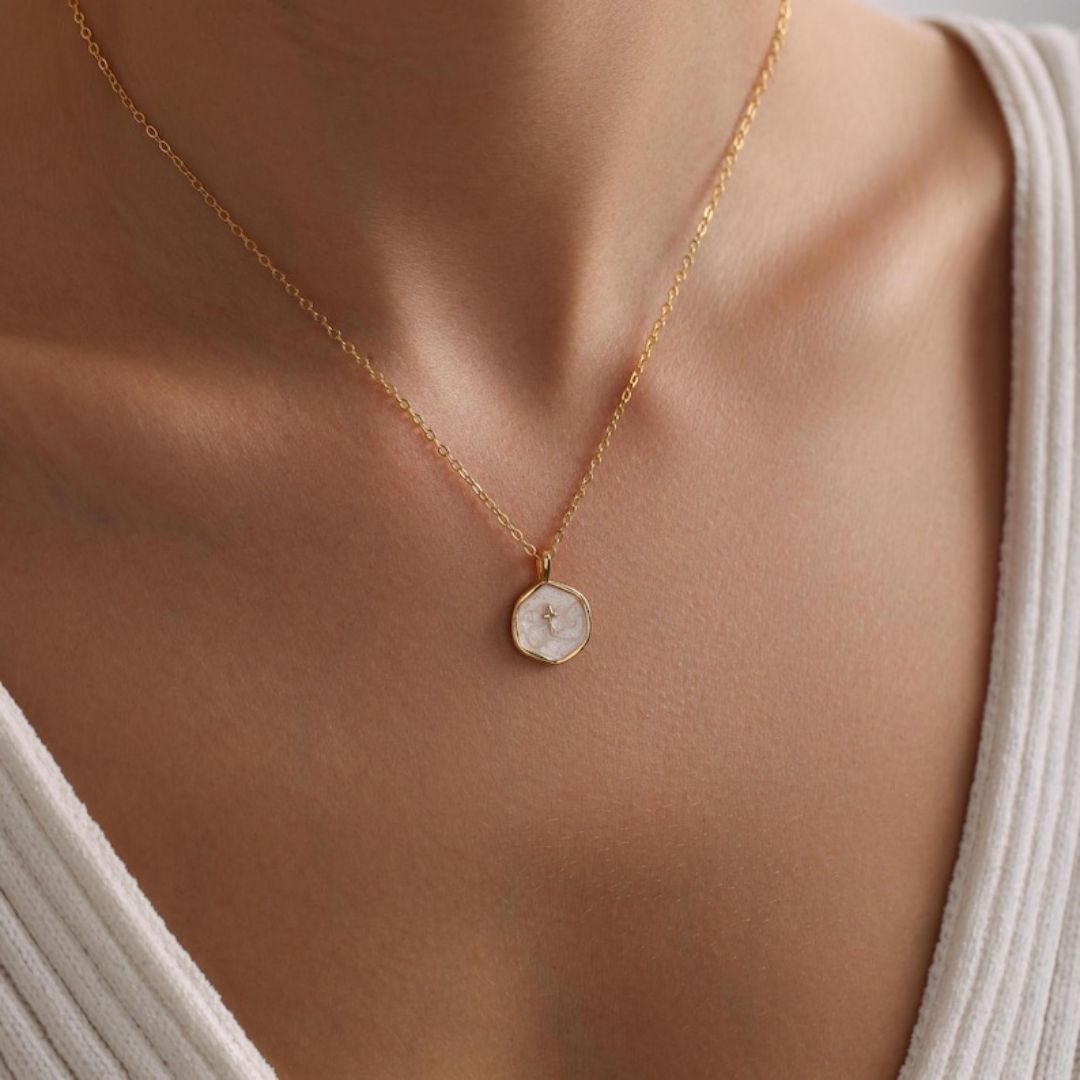 Aurelia Enamel Cross Necklace