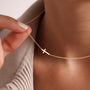 Serena Side Cross Necklace